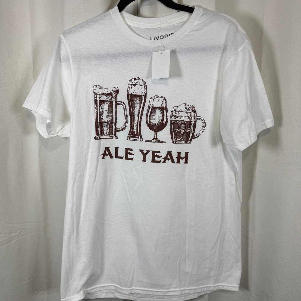 Hybrid ALE YEAH Beer Mens Sz Large‎ T-Shirt